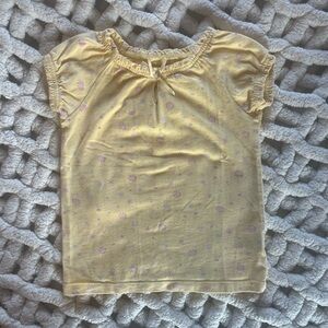 Sonoma Yellow Kids Tee with Floral Accents